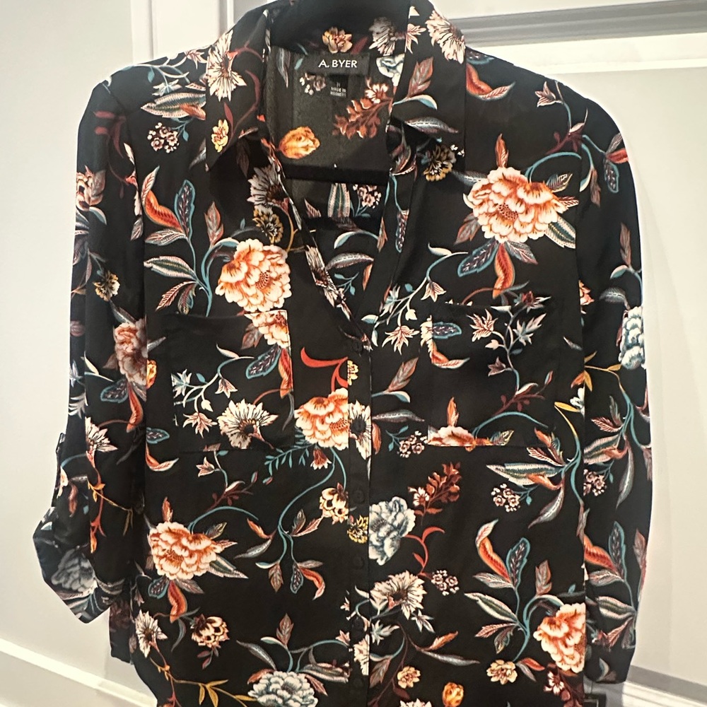 A. Byer Multicolor Floral Men's Shirt